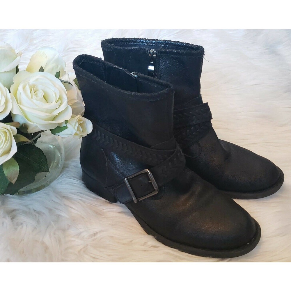 NURTURE Black Moto Biker Ankle Boot Sz 8.5